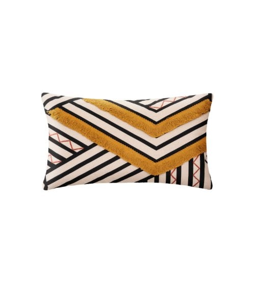 Funda de Cojín con Texturas de Algodón
