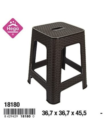 Taburete Rattan Line Marrón de 45,5 cm