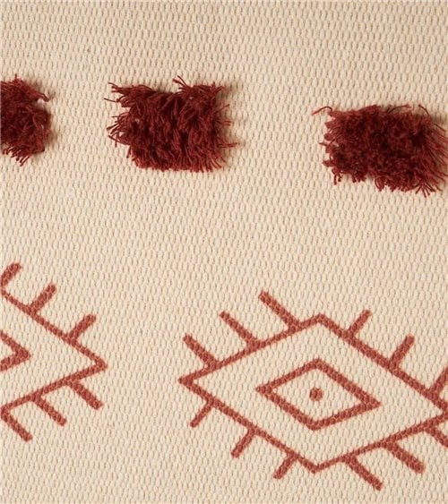 Alfombra de Algodón con Flecos de Estilo Étnico