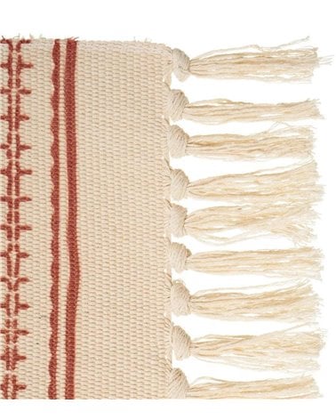 Alfombra de Algodón con Flecos de Estilo Étnico