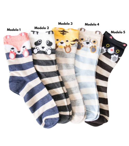 Calcetines Estampados con Diseños de Animales Exclusivos
