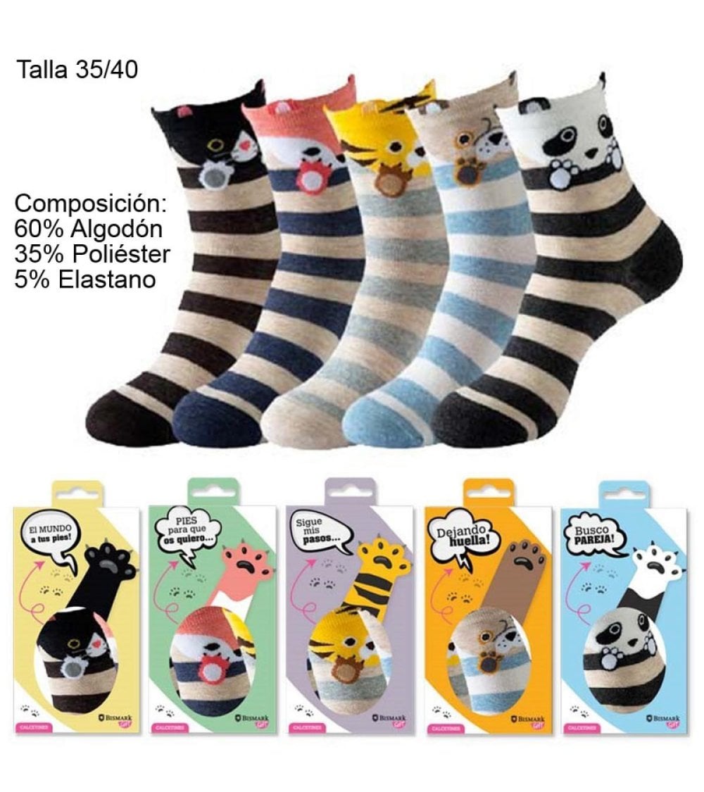 Calcetines Estampados con Diseños de Animales Exclusivos