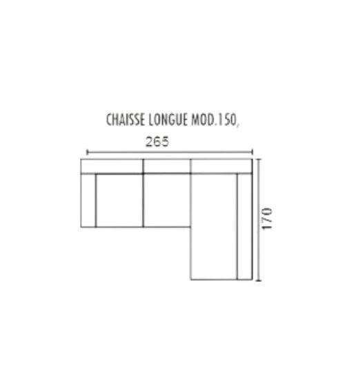 Sofá Cheislongue Suiza Flora con 2 Cojines, Sin Arcón