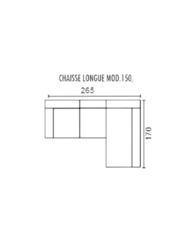 Sofá Cheislongue Suiza Flora con 2 Cojines, Sin Arcón