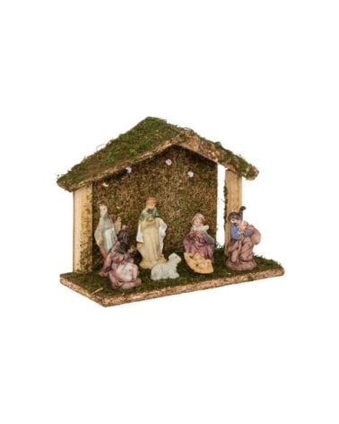 Cuna Navideña con Santons y Luces LED Brillantes