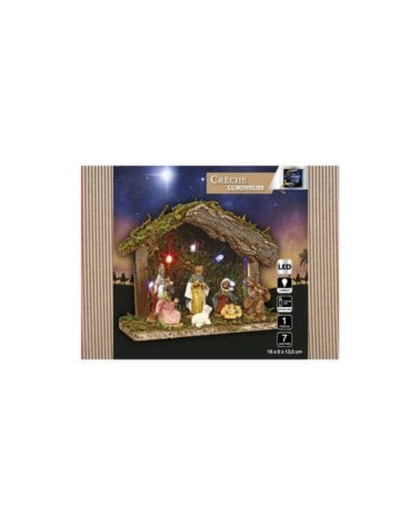 Cuna Navideña con Santons y Luces LED Brillantes