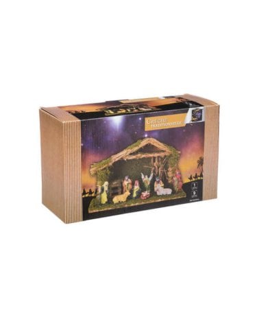 Belén Navideño Decorativo 38x16x23 para Navidad Festiva