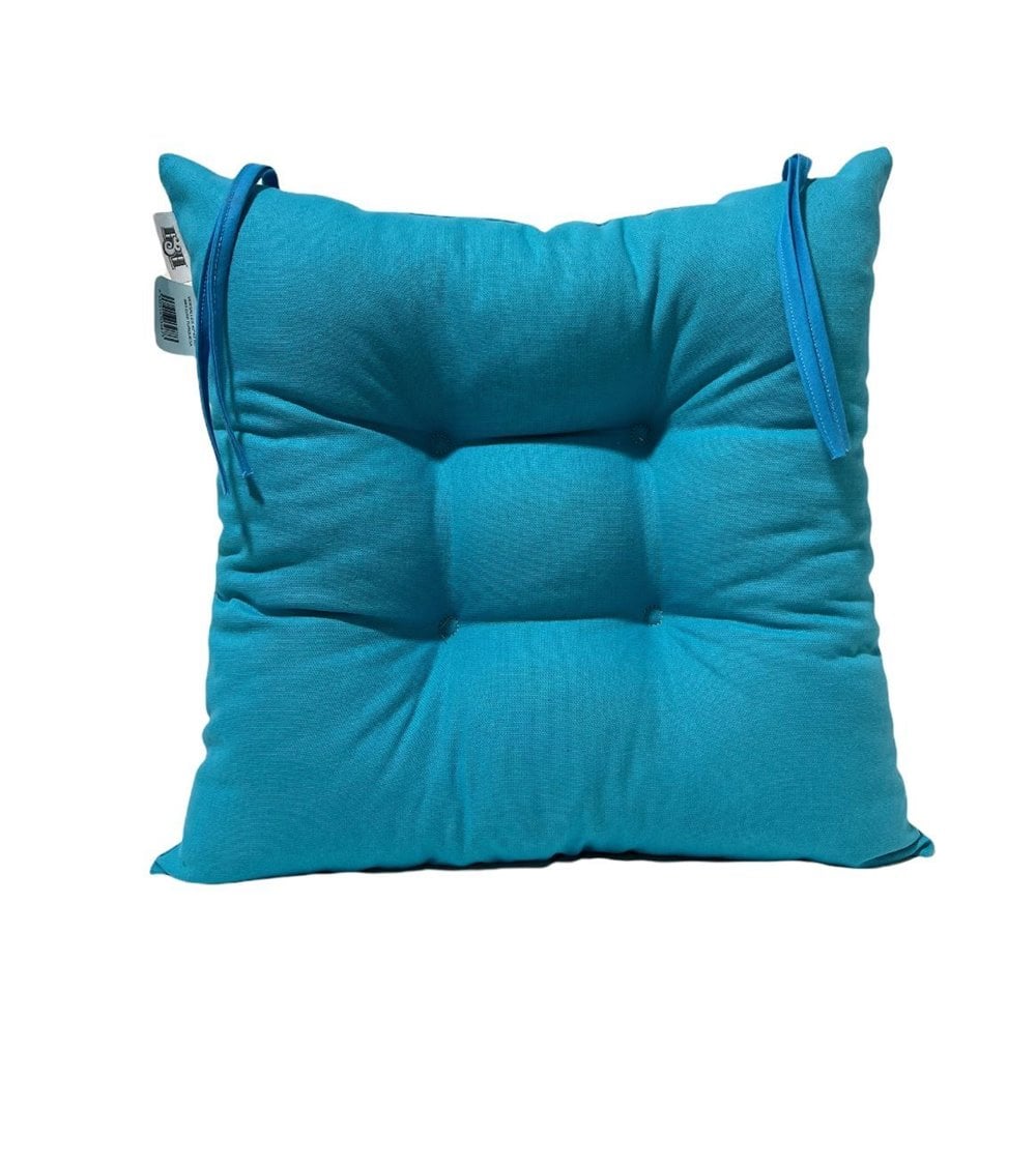 Cojín de Silla Acolchado Cuadrado con Lazos