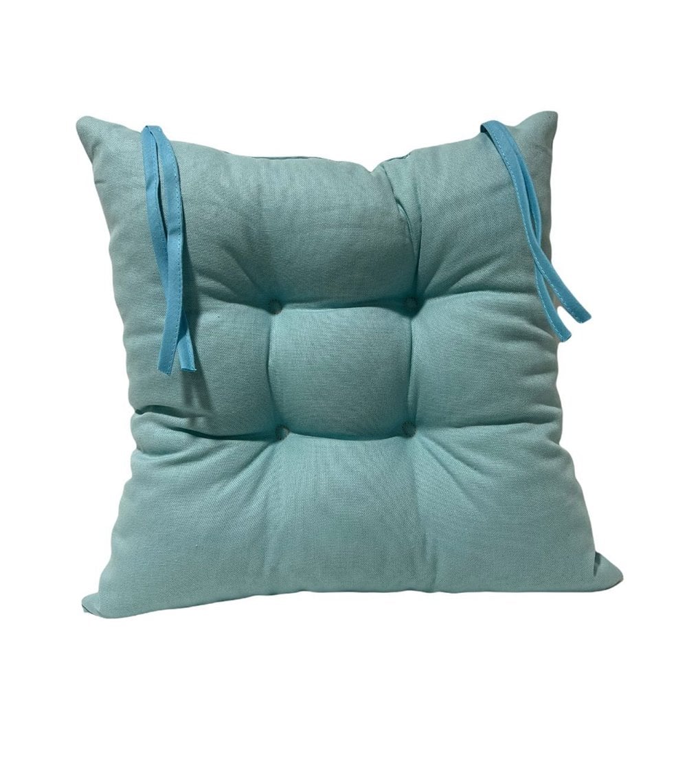 Cojín de Silla Acolchado Cuadrado con Lazos