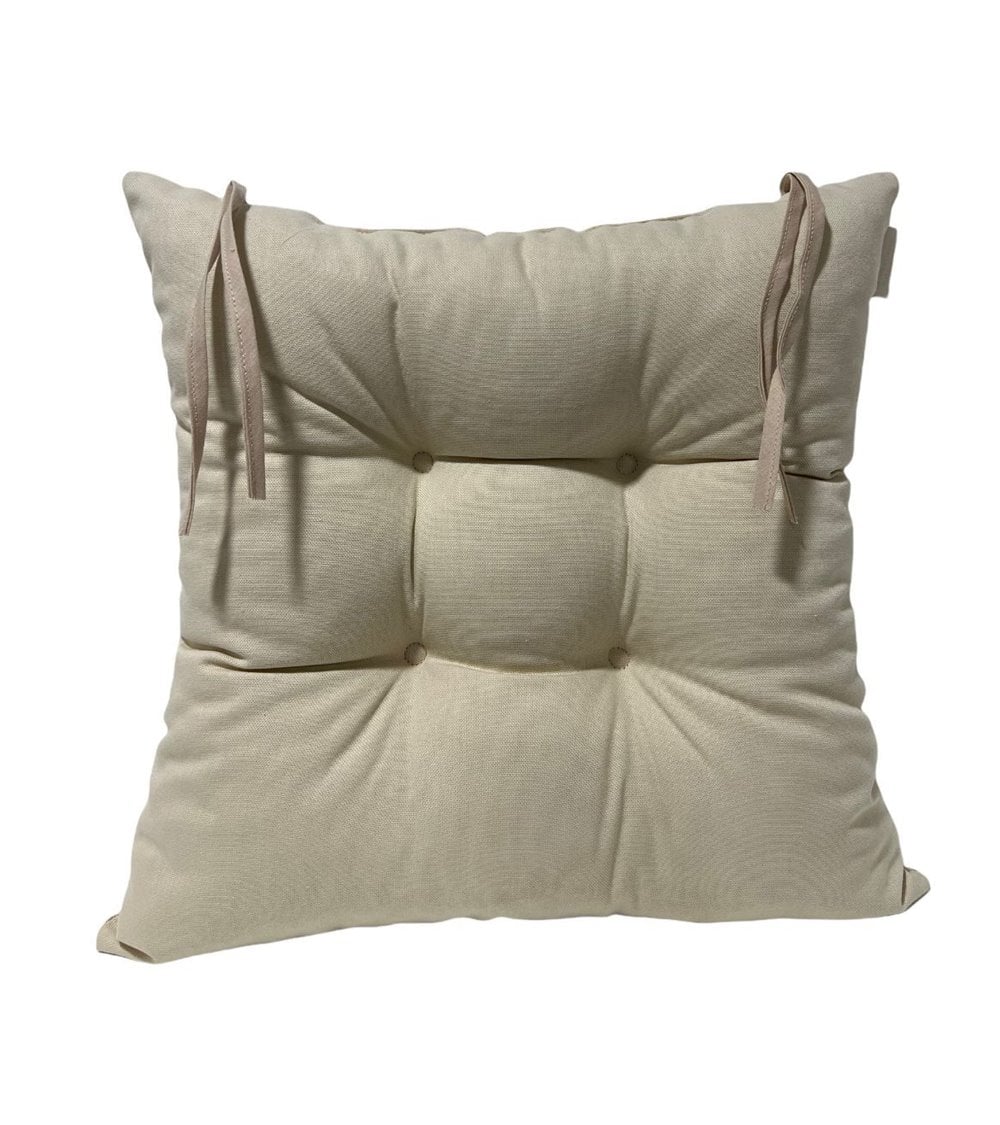 Cojín de Silla Acolchado Cuadrado con Lazos