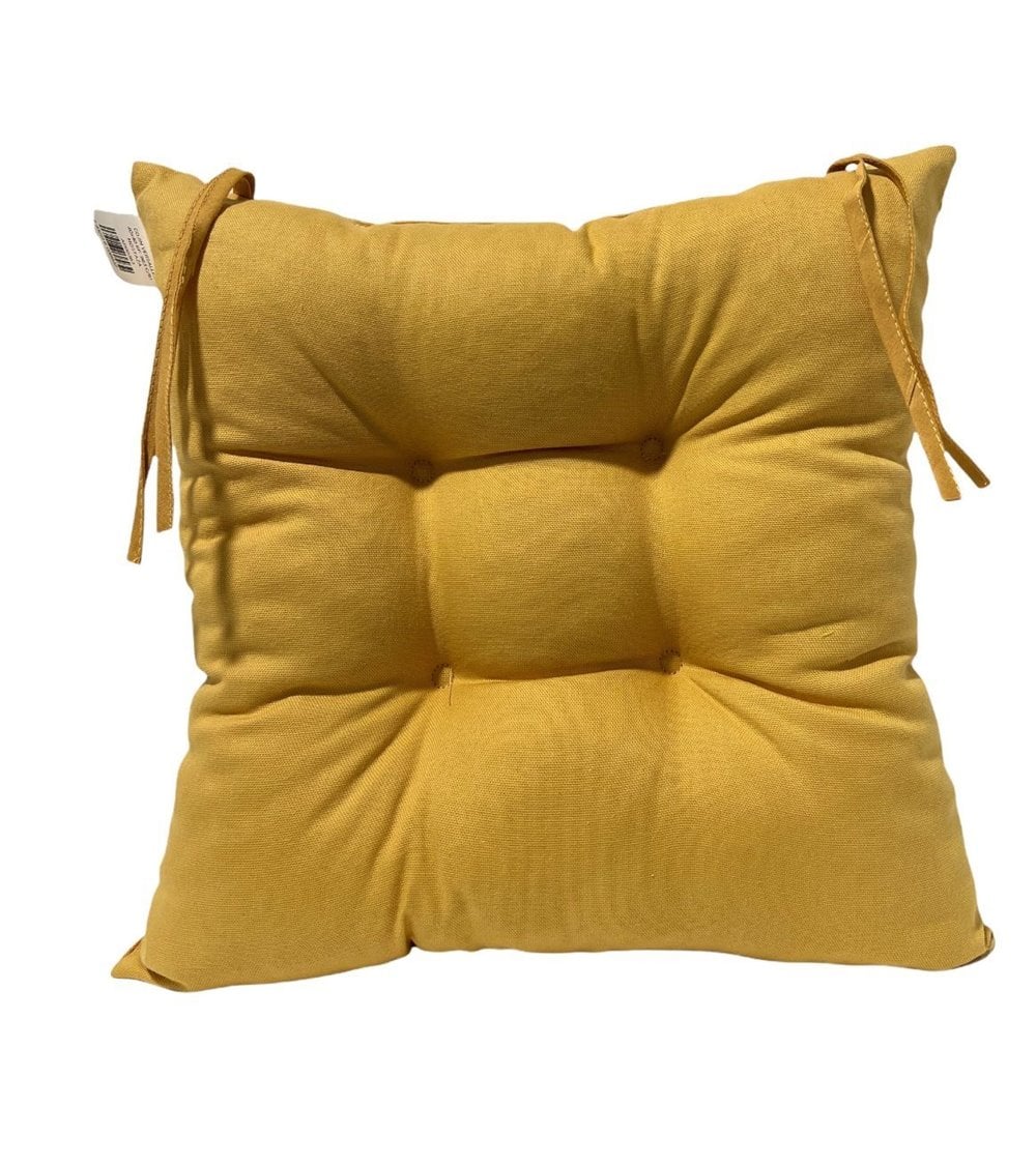 Cojín de Silla Acolchado Cuadrado con Lazos