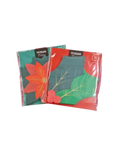 Set de 20 Servilletas Navideñas 33x33 cm