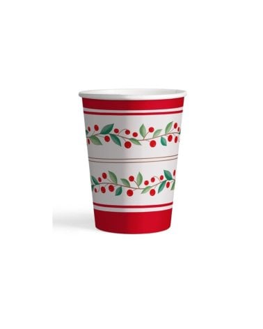 Set de 6 Vasos Desechables Navideños de 270 cc para Fiestas