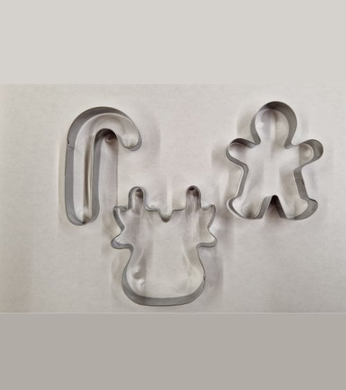 Set de 3 Moldes Cortadores de Inox para Navidad