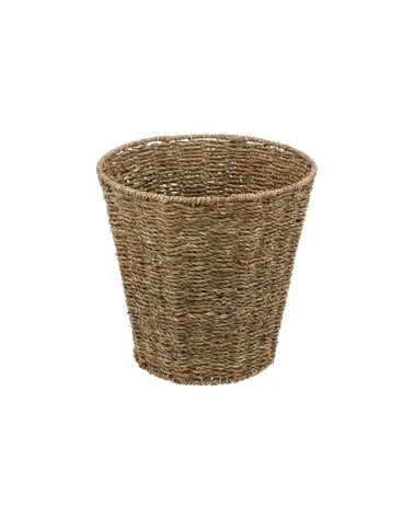 Cesto de Junco Elegante de 9L para Almacenamiento Versátil