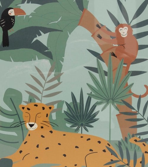 Lienzo Infantil "Jungla" de 40x50 cm - Arte Decorativo para Niños