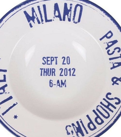 Plato para Pasta 28cm con Letras