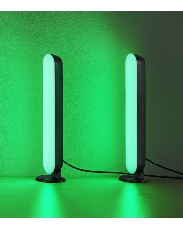 Lámpara de Mesa Doble Gamer LED de Colores Controlados por Sonido con Mando