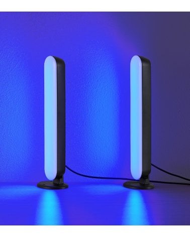 Lámpara de Mesa Doble Gamer LED de Colores Controlados por Sonido con Mando