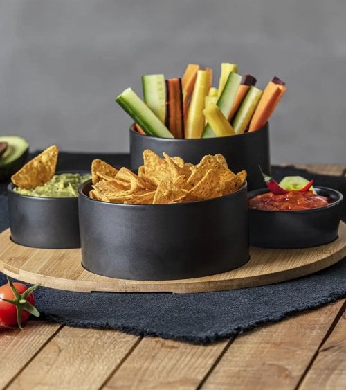 Conjunto de Aperitivos y Bandeja Elegante para Servir