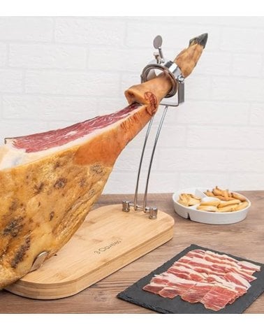 Jamonero de Bambú Plegable y Giratorio