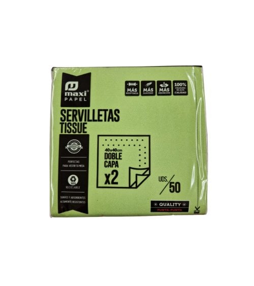 Servilletas de Papel de Doble Capa de 40x40 cm