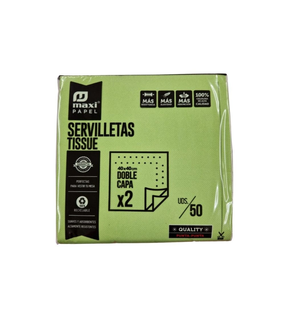 Servilletas de Papel de Doble Capa de 40x40 cm