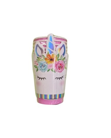 Set de 6 Vasos Desechables de 270 ml con Decoración de Unicornio