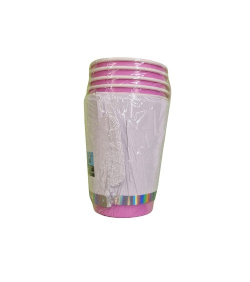 Set de 6 Vasos Desechables de 270 ml con Decoración de Unicornio