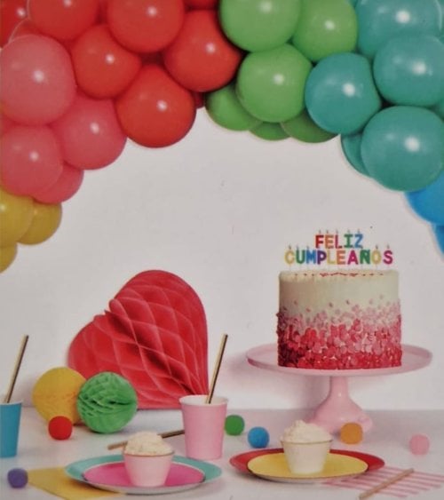 Set 40 Globos Arcoiris - Decoración en Forma de Arco de 1,5M para Fiestas