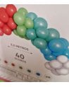 Set 40 Globos Arcoiris - Decoración en Forma de Arco de 1,5M para Fiestas