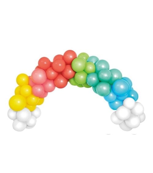Set 40 Globos Arcoiris - Decoración en Forma de Arco de 1,5M para Fiestas