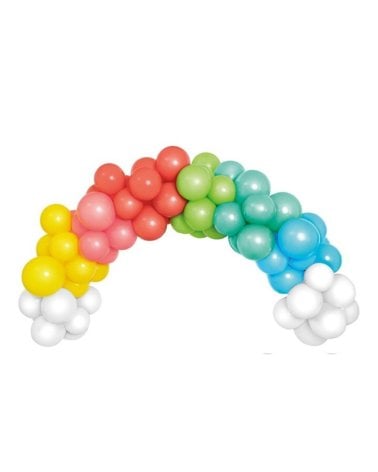 Set 40 Globos Arcoiris - Decoración en Forma de Arco de 1,5M para Fiestas