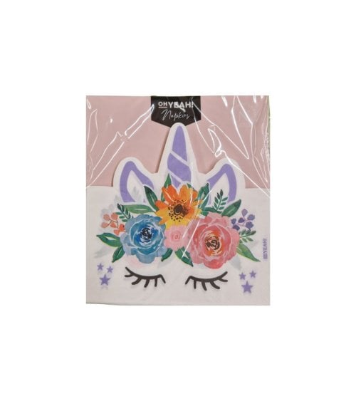 Set de 20 Servilletas con Diseño de Unicornio 33x33 cm - Ideal para Fiestas Infantiles