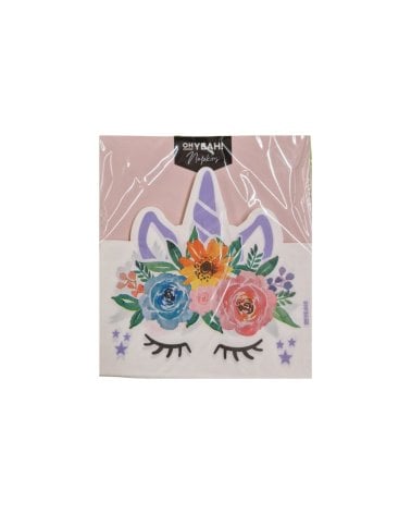 Set de 20 Servilletas con Diseño de Unicornio 33x33 cm - Ideal para Fiestas Infantiles