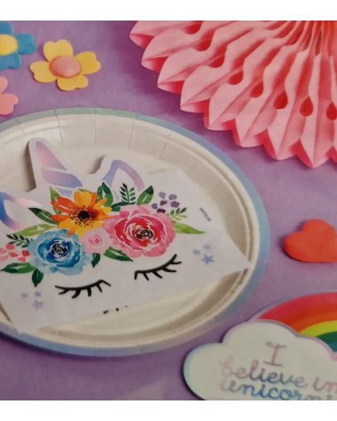 Set de 20 Servilletas con Diseño de Unicornio 33x33 cm - Ideal para Fiestas Infantiles