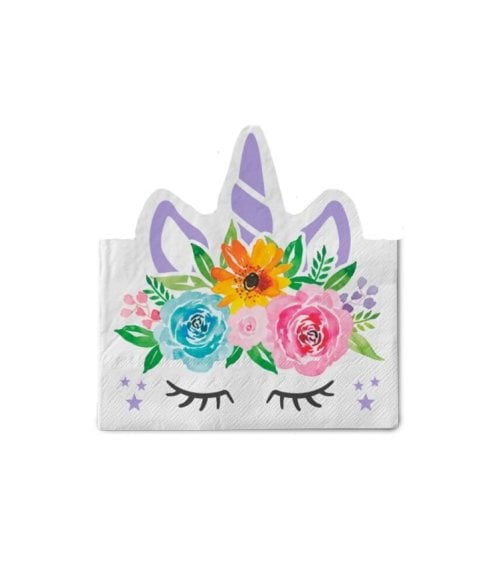 Set de 20 Servilletas con Diseño de Unicornio 33x33 cm - Ideal para Fiestas Infantiles