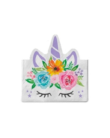 Set de 20 Servilletas con Diseño de Unicornio 33x33 cm - Ideal para Fiestas Infantiles