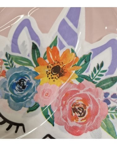 Set de 20 Servilletas con Diseño de Unicornio 33x33 cm - Ideal para Fiestas Infantiles