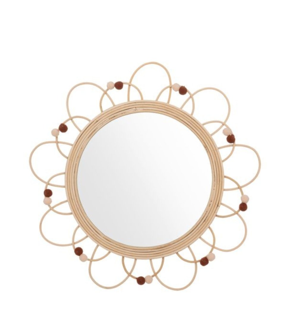 Espejo Infantil Champagne Ratan de 30 cm Elegante