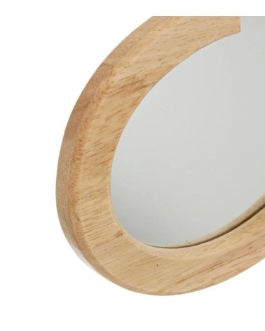 Espejo Infantil de Madera 40x36cm con Diseño de Nube y Pompones