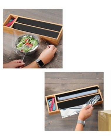 Dispensador Bambú 39cm para Papel Aluminio y Film