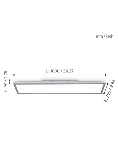 Plafón Inteligente Botazzo 100x25 cm - Iluminación Eficaz