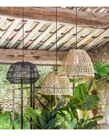 Lámpara de Rafia 35x31 cm para Decoración