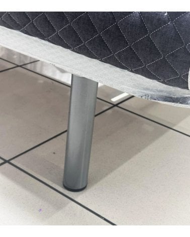 Set 4 Patas Redondas para Somier y Base Tapizada de Metal