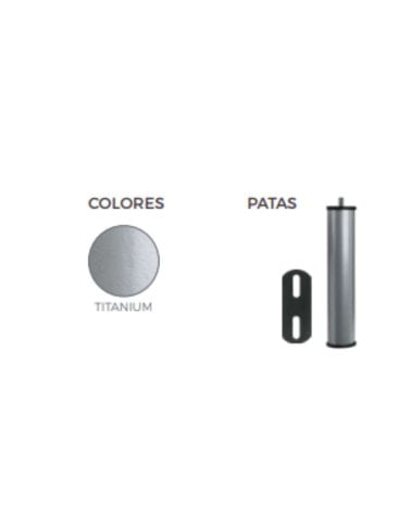 Set 4 Patas Redondas para Somier y Base Tapizada de Metal