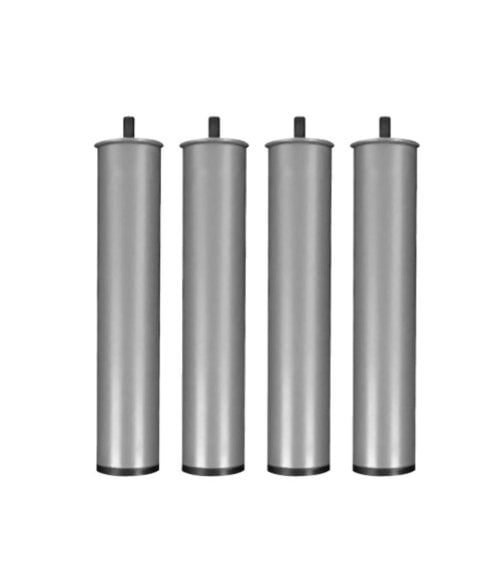 Set 4 Patas Redondas para Somier y Base Tapizada de Metal