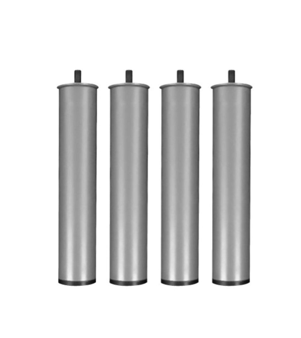 Set 4 Patas Redondas para Somier y Base Tapizada de Metal