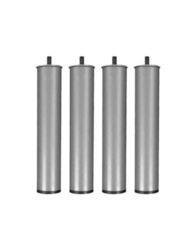 Set 4 Patas Redondas para Somier y Base Tapizada de Metal