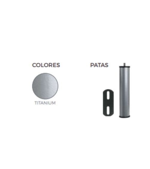 Set 5 Patas Redondas para Somier y Base Tapizada de Metal